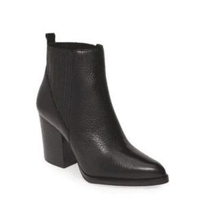 Marc Fisher Black Leather ALVA POINTY TOE BOOTIE // Size 11